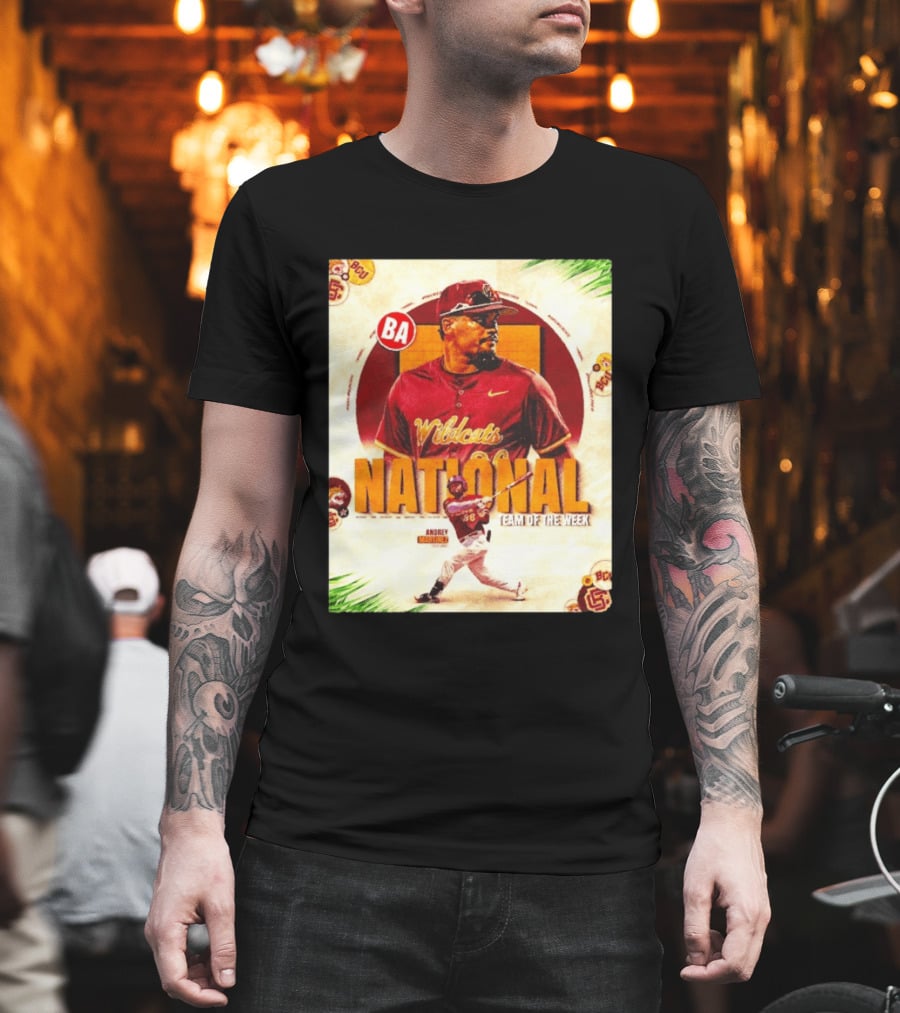 Andrey Martinez Wildcats National Team Of The Week Bethune Cookman T-Shirt