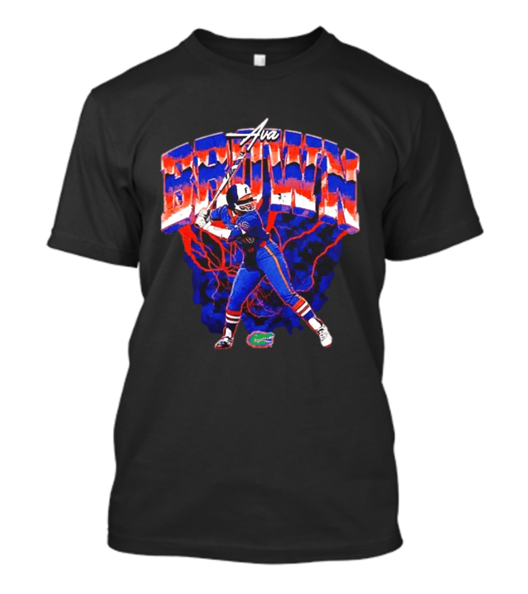 Ava Brown Florida Gators NCAA Softball Player Lightning Blue And Red T-Shirt