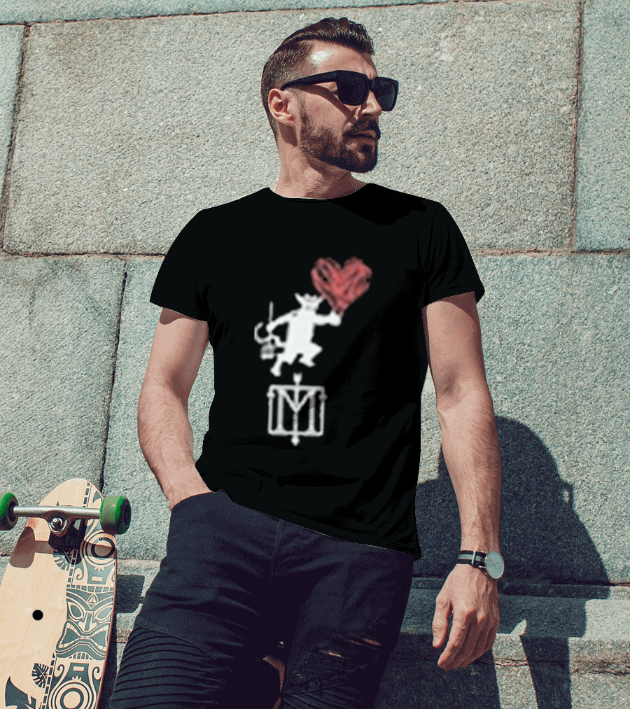 The Menzingers Heart Flame Devil Holding Heart T-Shirt