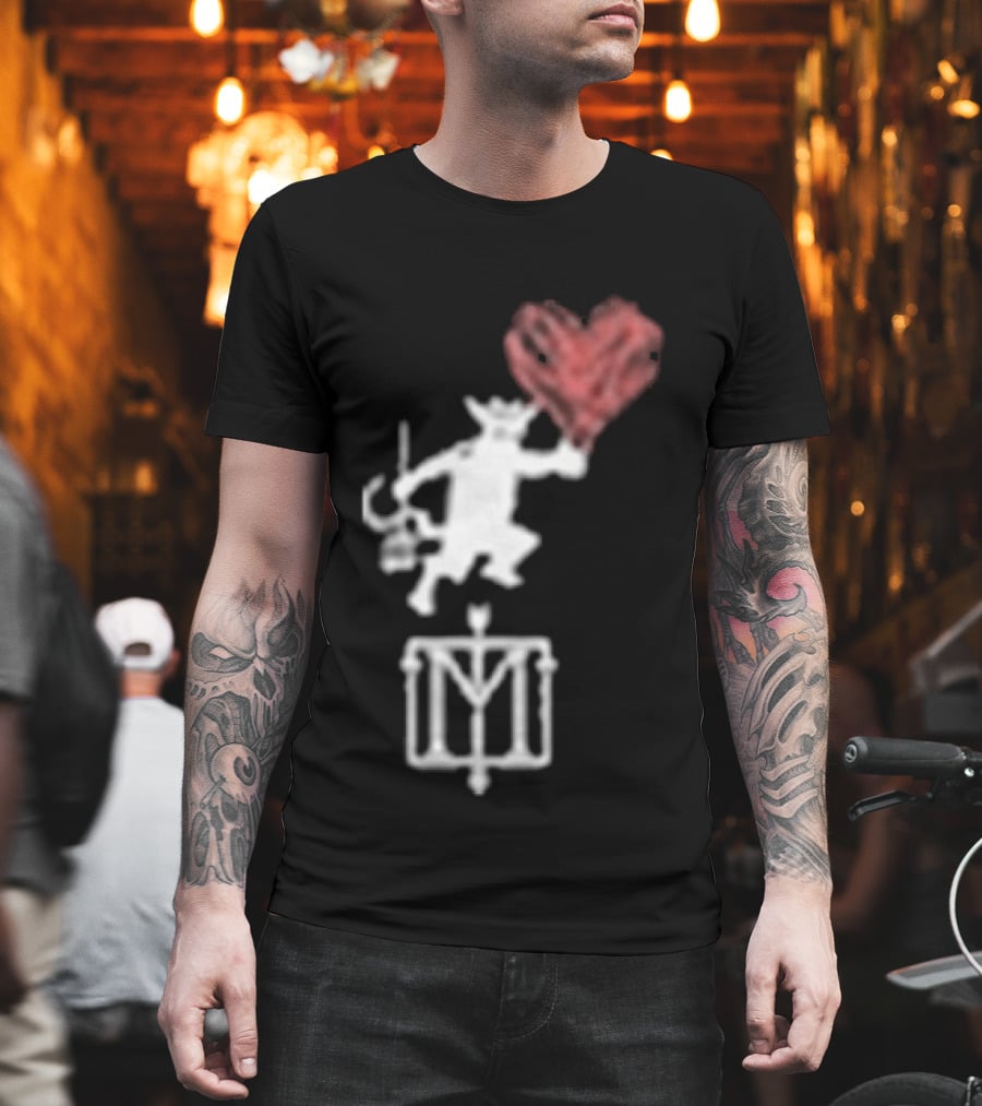 The Menzingers Heart Flame Devil Holding Heart T-Shirt