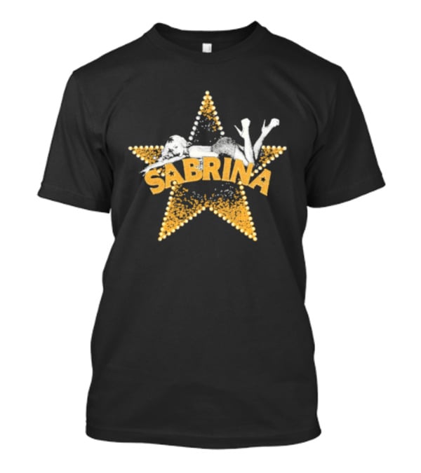Sabrina Yellow Star With White Outline And Figure T-Shirt