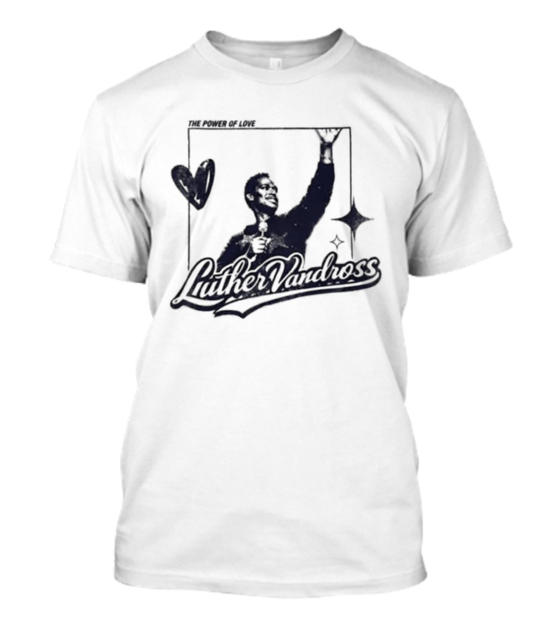 Luther Vandross R&B Only Power Of Love Heart And Star T-Shirt