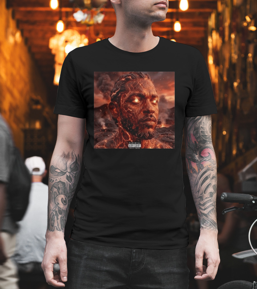 Kendrick Lamar Fireman Album 2026 Lava Eruption Cover T-Shirt