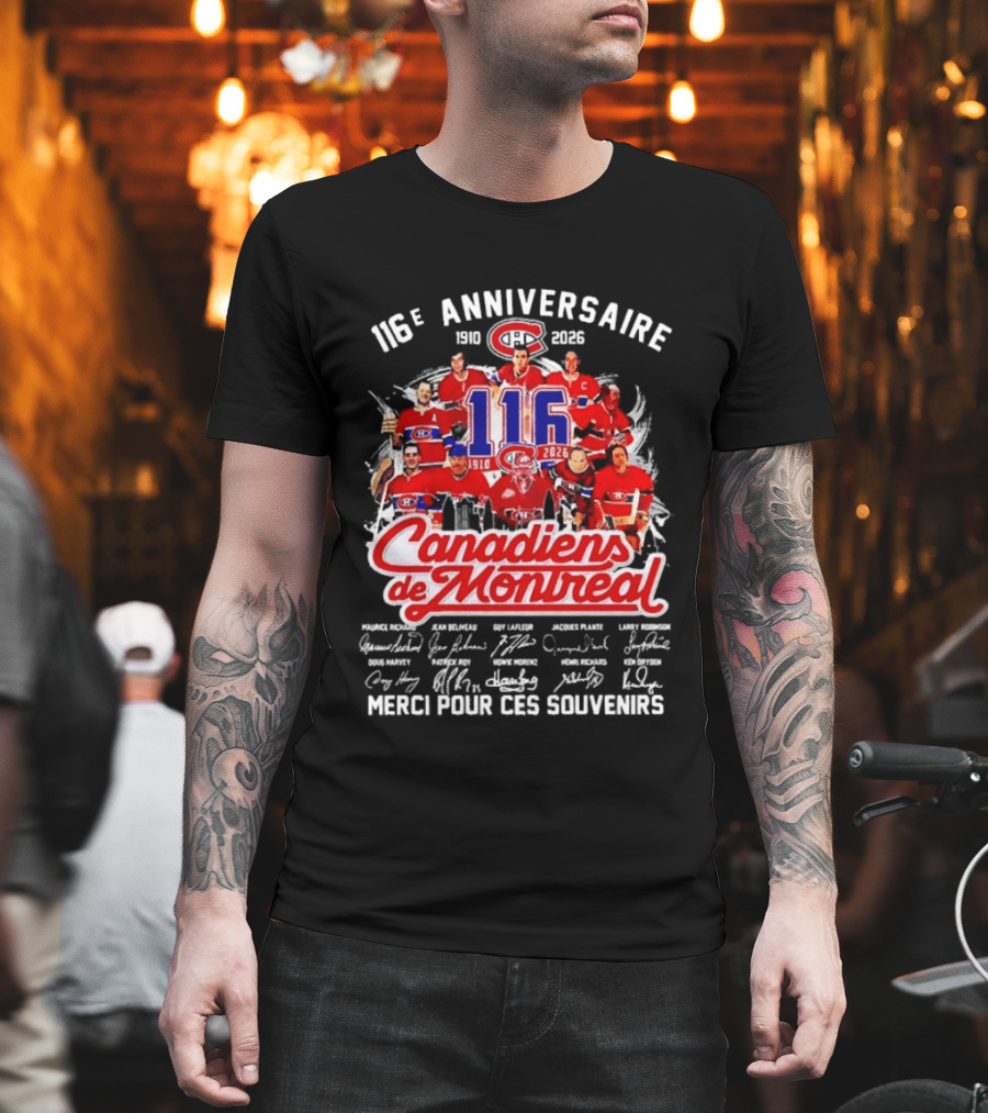 116e Anniversaire Canadiens De Montréal 1910 2026 Merci Pour Ces Souvenirs T-Shirt