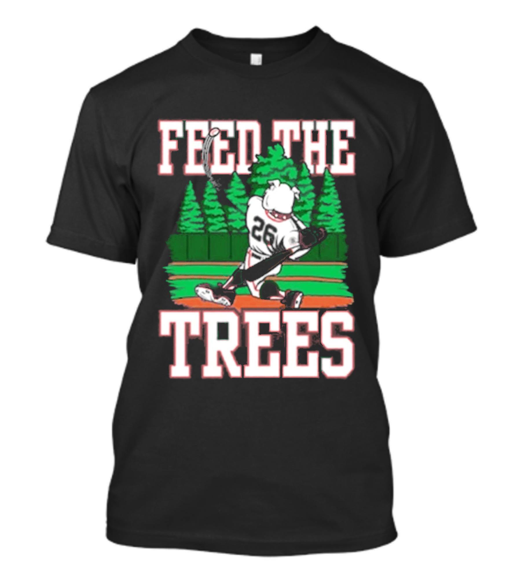 Feed The Trees Baseball Batter Forest Swing 28 T-Shirt