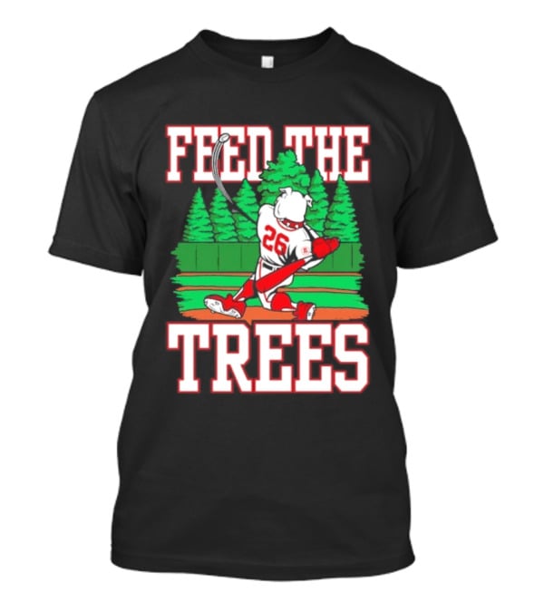 Georgia Bulldogs Feed The Trees Baseball 26 Player Swinging Bat T-Shirt