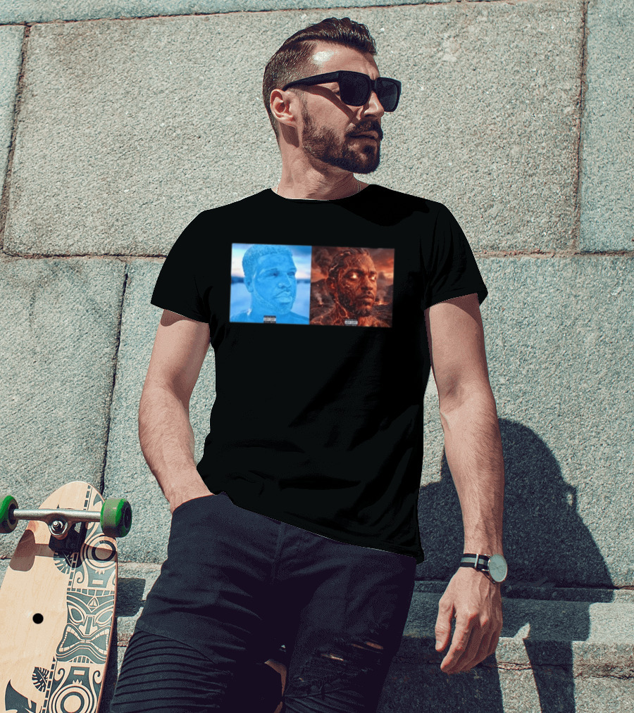 Drake Iceman Kendrick Lamar Fireman Album Cover Mashup T-Shirt