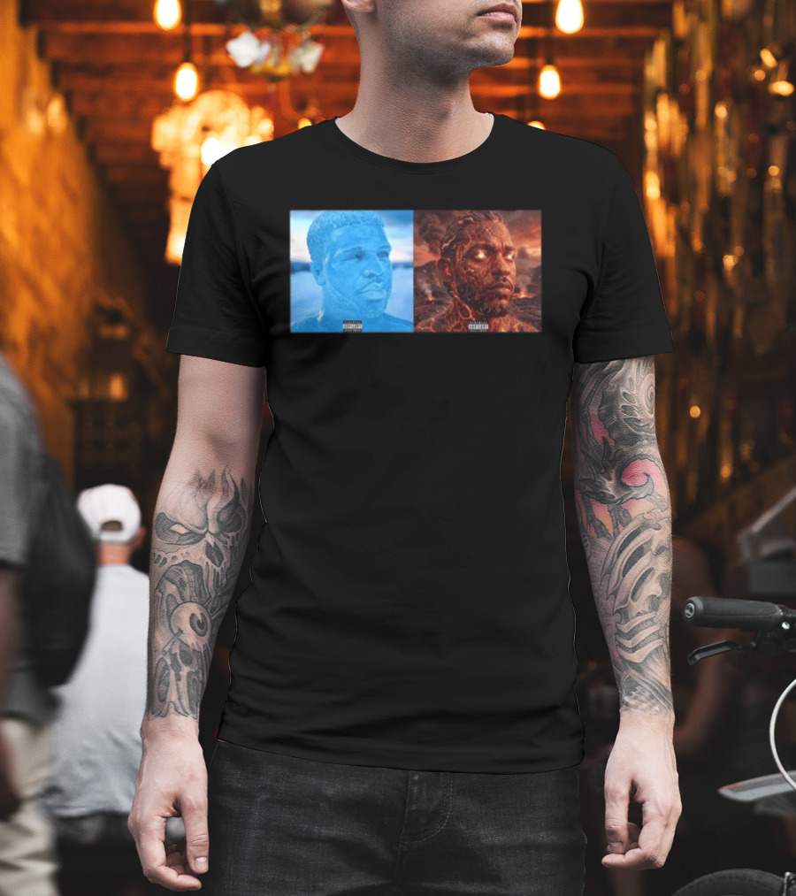 Drake Iceman Kendrick Lamar Fireman Album Cover Mashup T-Shirt