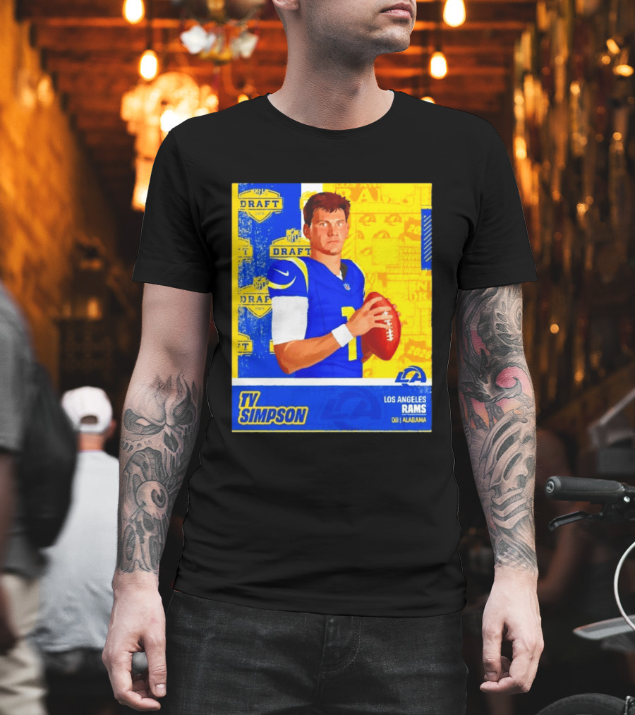 Ty Simpson Los Angeles Rams NFL Draft 2026 Quarterback Alabama T-Shirt