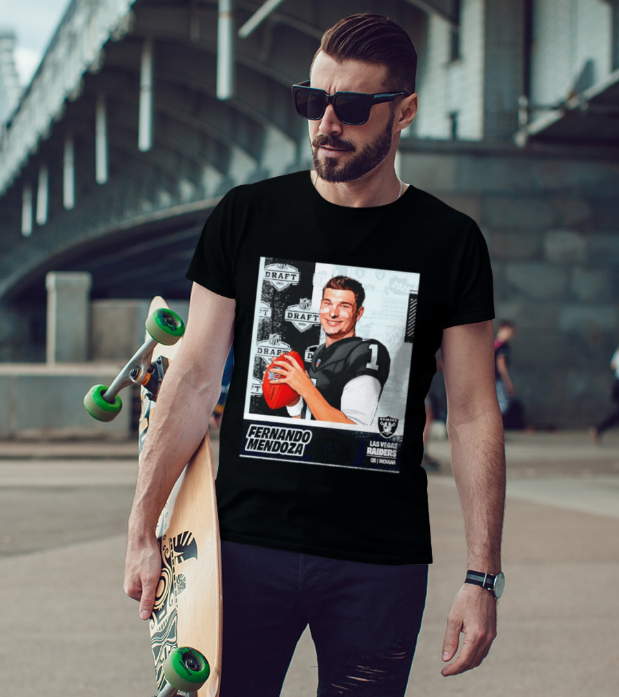 Fernando Mendoza Las Vegas Raiders 2026 Draft QB Indiana NFL T-Shirt