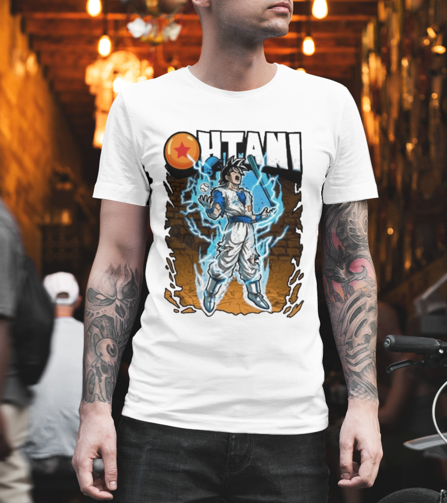 Ohtani Dragon Ball Z Power Up Saiyan Baseball Fusion T-Shirt