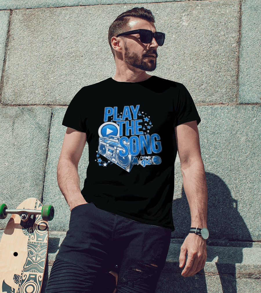 Play The Song Orlando Magic Boombox And Stars T-Shirt
