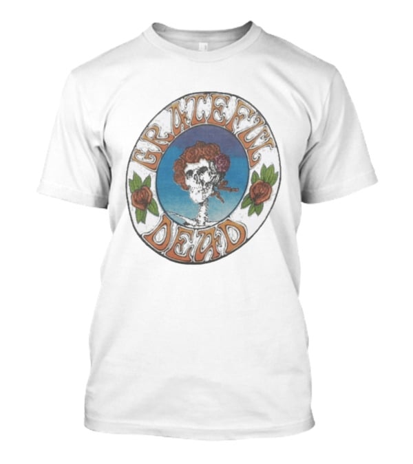 Grateful Dead 1970s Bertha Skull And Roses T-Shirt