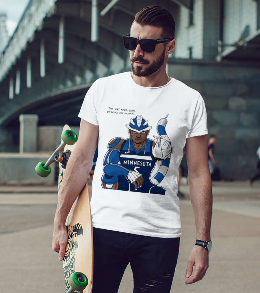 Anthony Edwards Minnesota Timberwolves Game 2 Ant King Triumph Injury T-Shirt