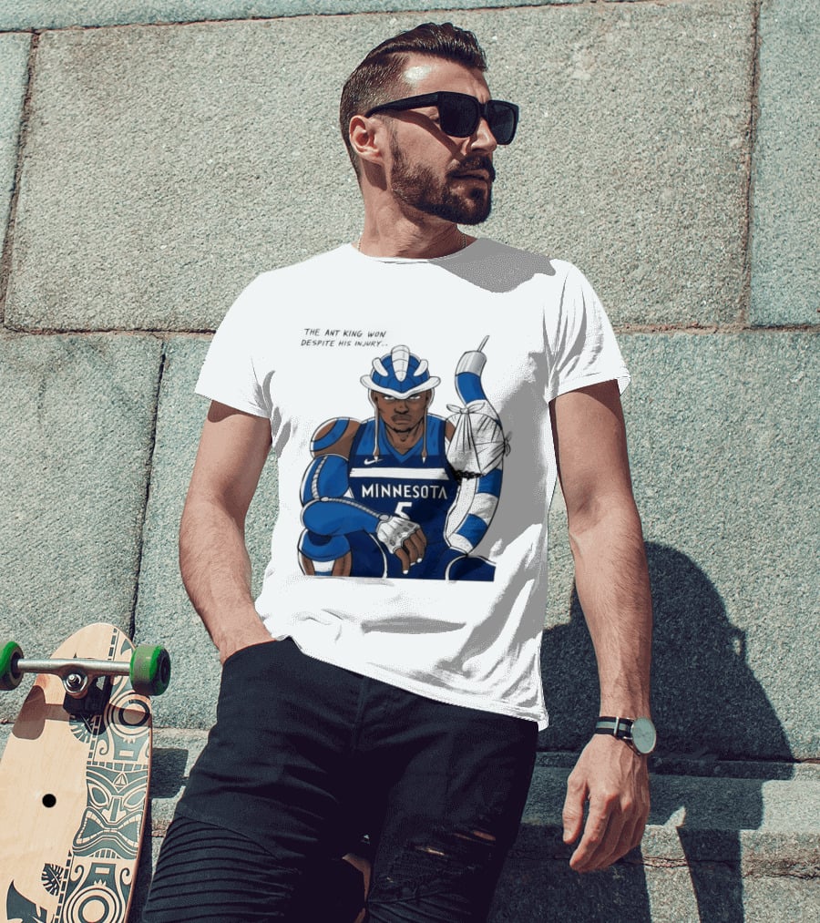 Anthony Edwards Minnesota Timberwolves Game 2 Ant King Triumph Injury T-Shirt