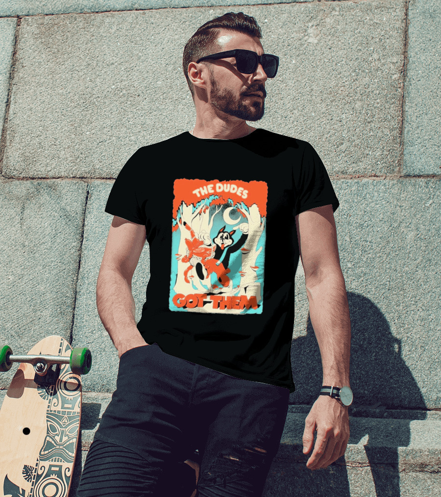 The Dudes Got Them Big Black Wolf In Forest Adventure T-Shirt