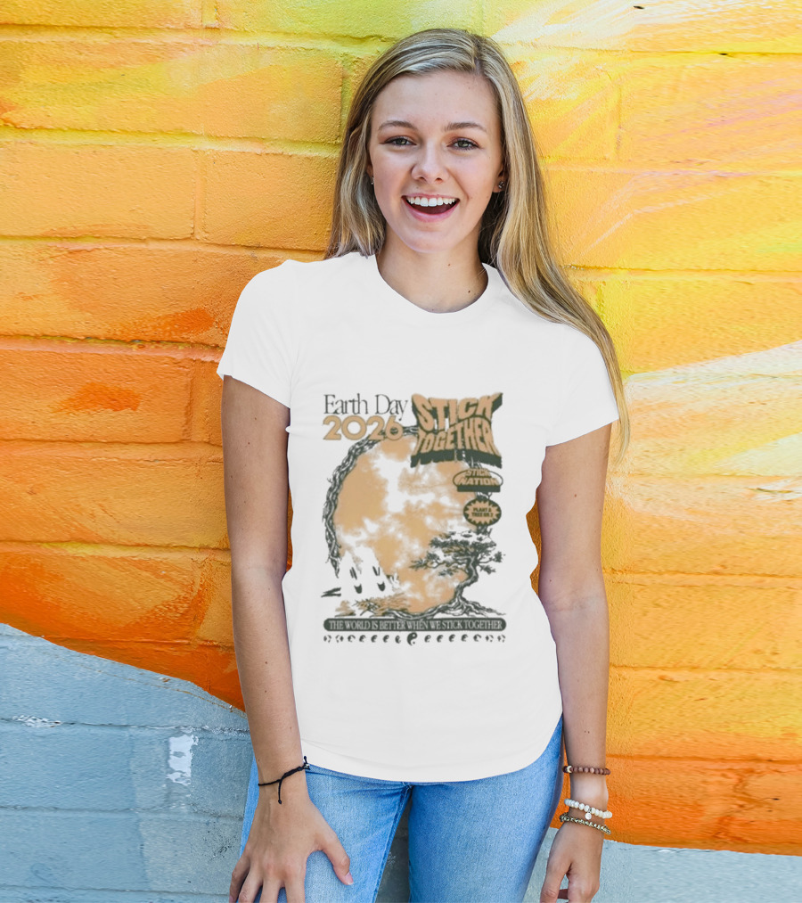 Earth Day 2026 Stick Together Save Animals Power Protection T-Shirt