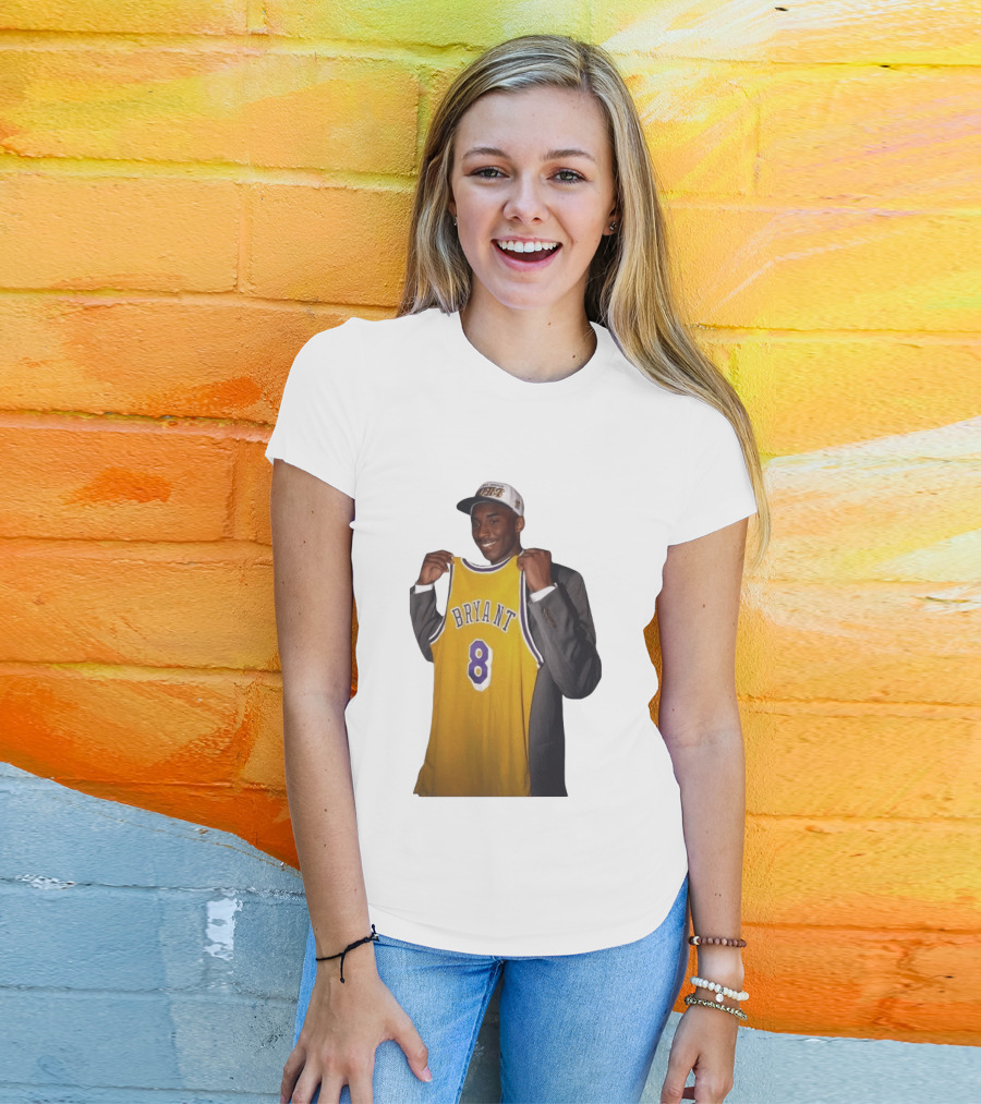 Bryant 8 Lakers Jersey Iconic Kobe Image T-Shirt