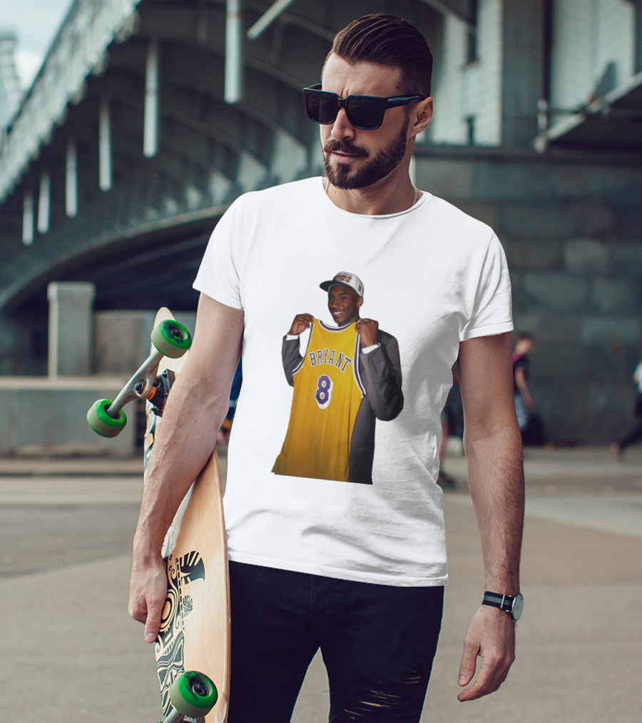 Bryant 8 Lakers Jersey Iconic Kobe Image T-Shirt