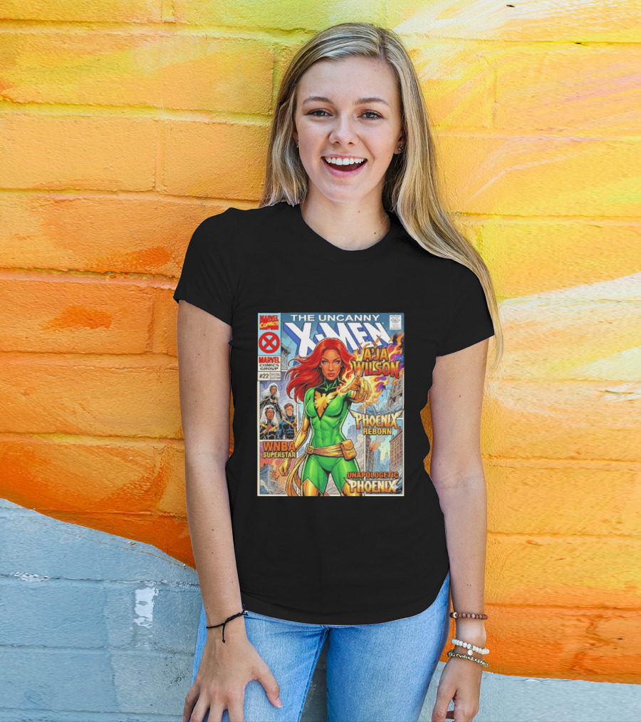 The Uncanny X Men A'Ja Wilson Phoenix Reborn WNBA Superstar Unapologetic Phoenix Comic T-Shirt