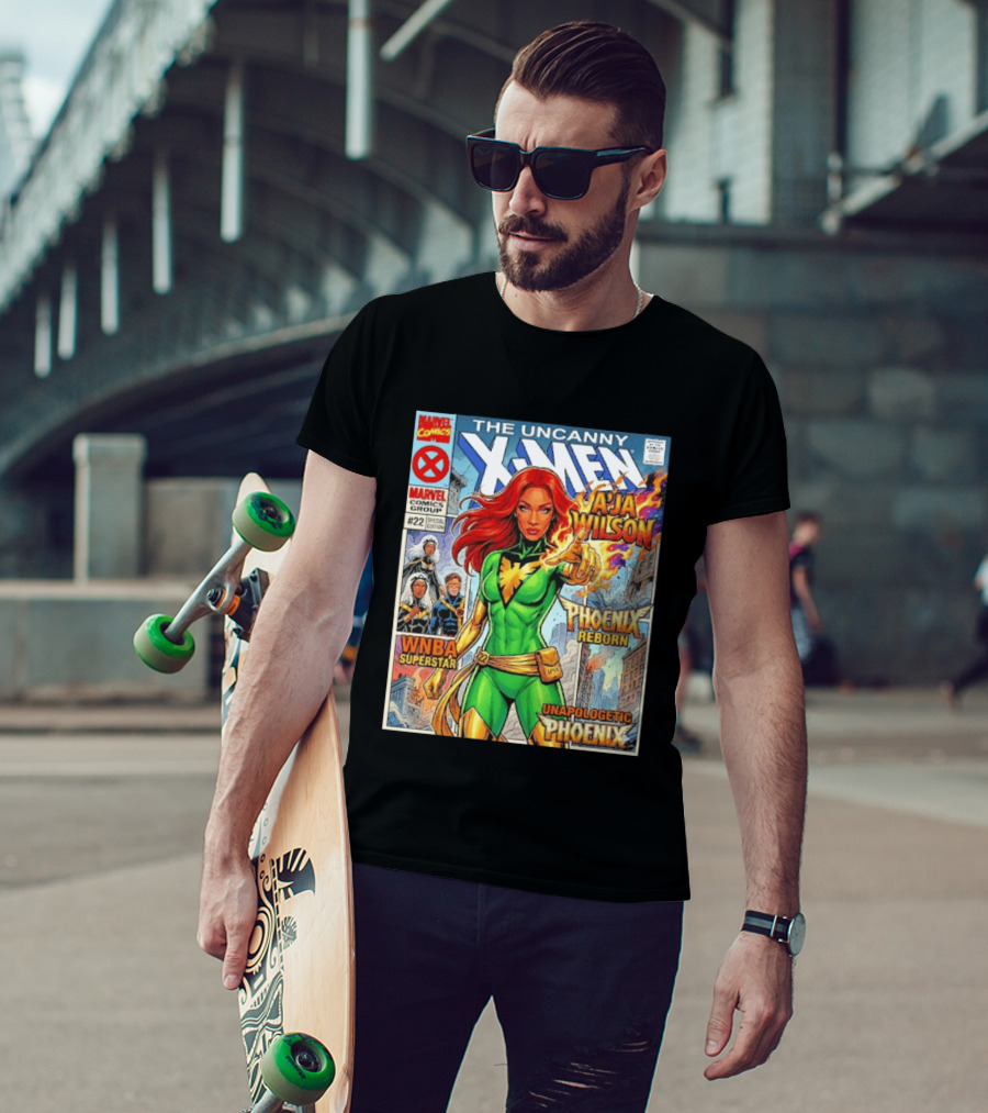 The Uncanny X Men A'Ja Wilson Phoenix Reborn WNBA Superstar Unapologetic Phoenix Comic T-Shirt
