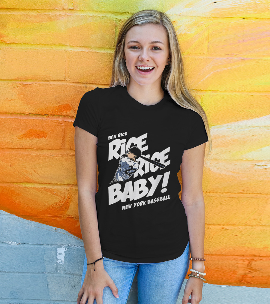 Ben Rice Rice Rice Baby New York Baseball T-Shirt