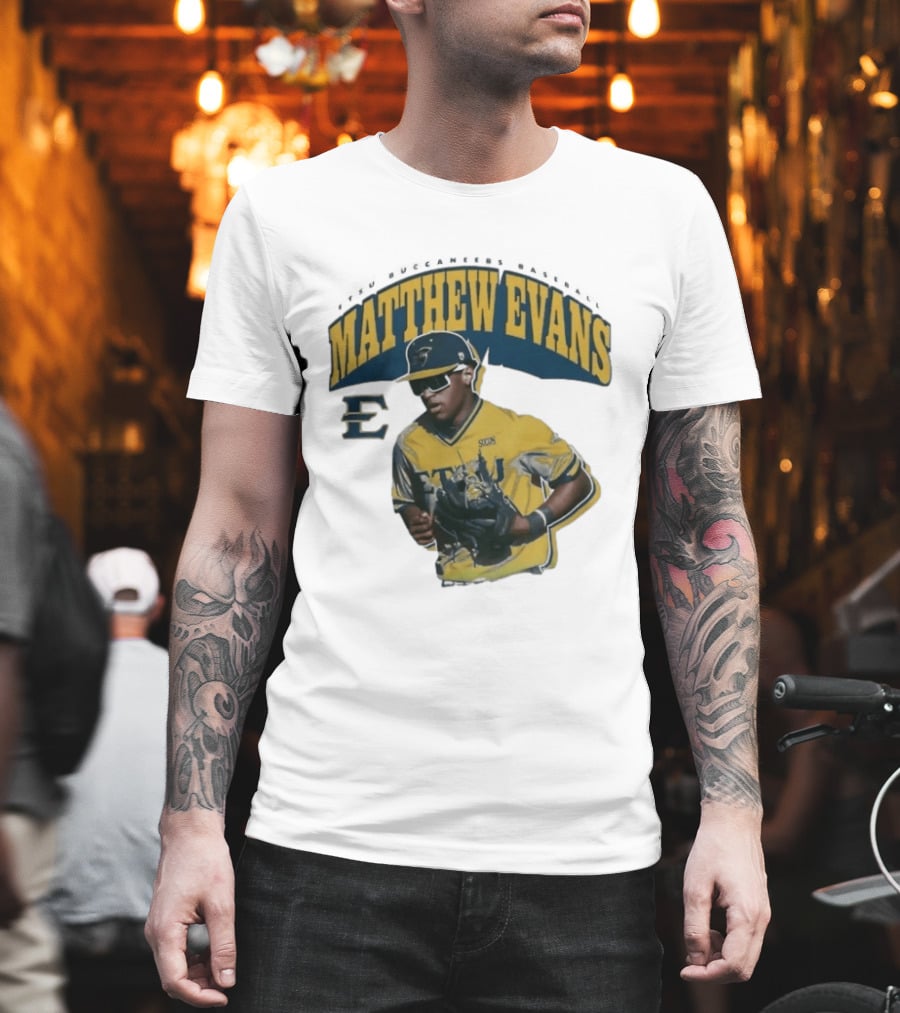Etsu Matthew Evans Baseball Scon Sports Jersey T-Shirt
