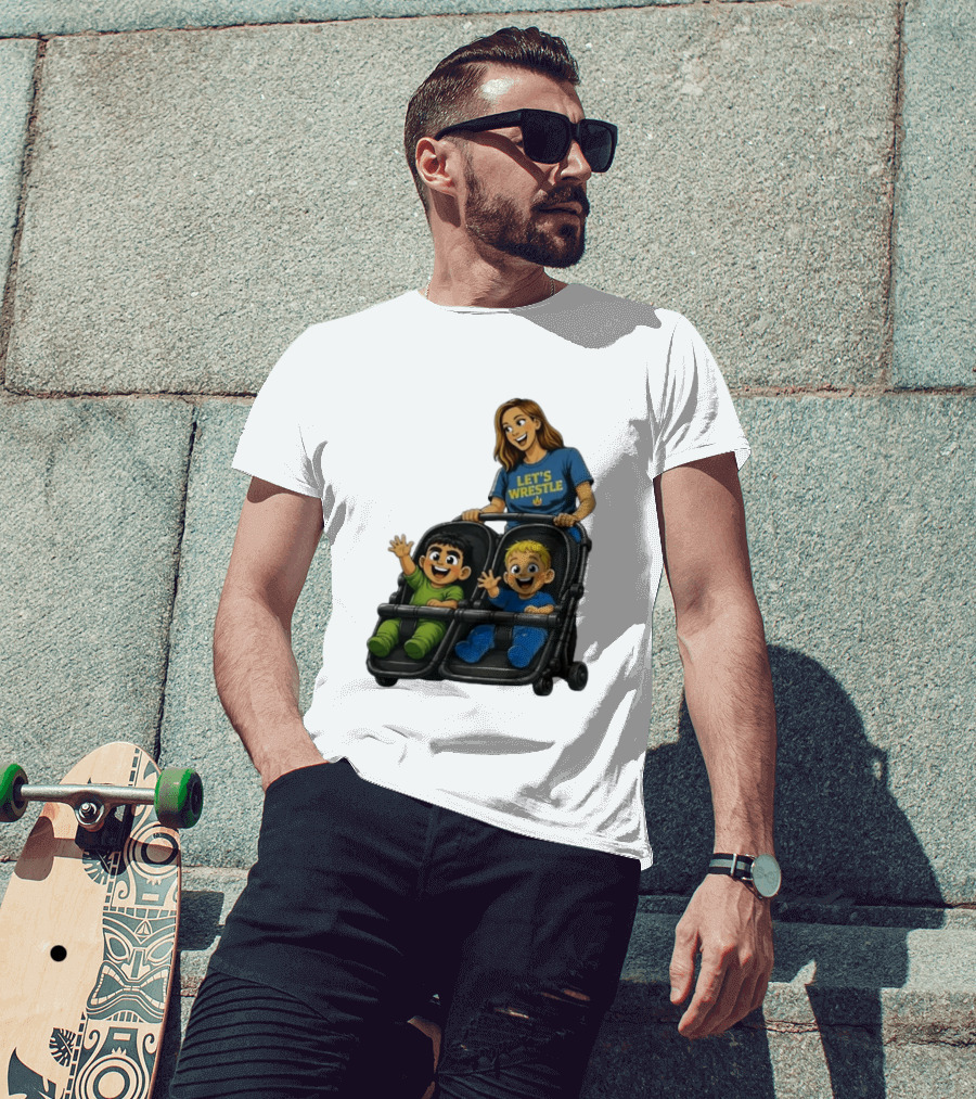 Pro Wrestling Tees Let's Wrestle Mother Lareesa Double Stroller Kids T-Shirt