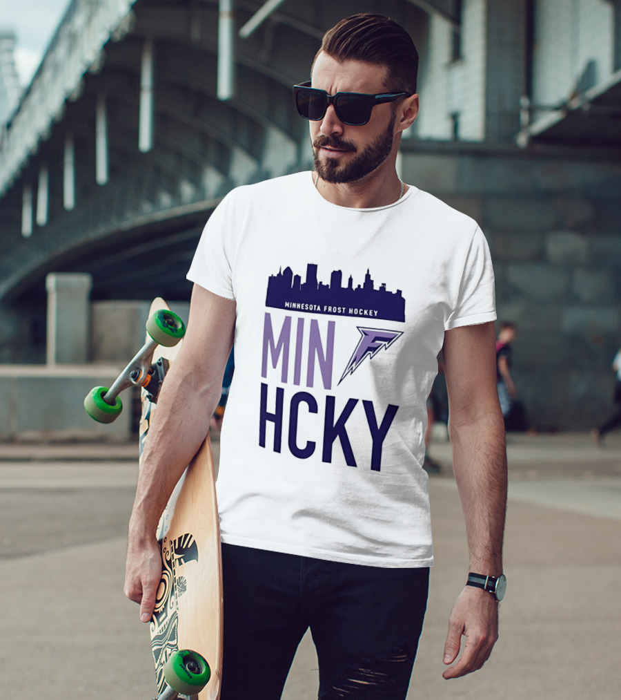 Minnesota Frost Hockey Skyline MVP MIN HCKY F T-Shirt
