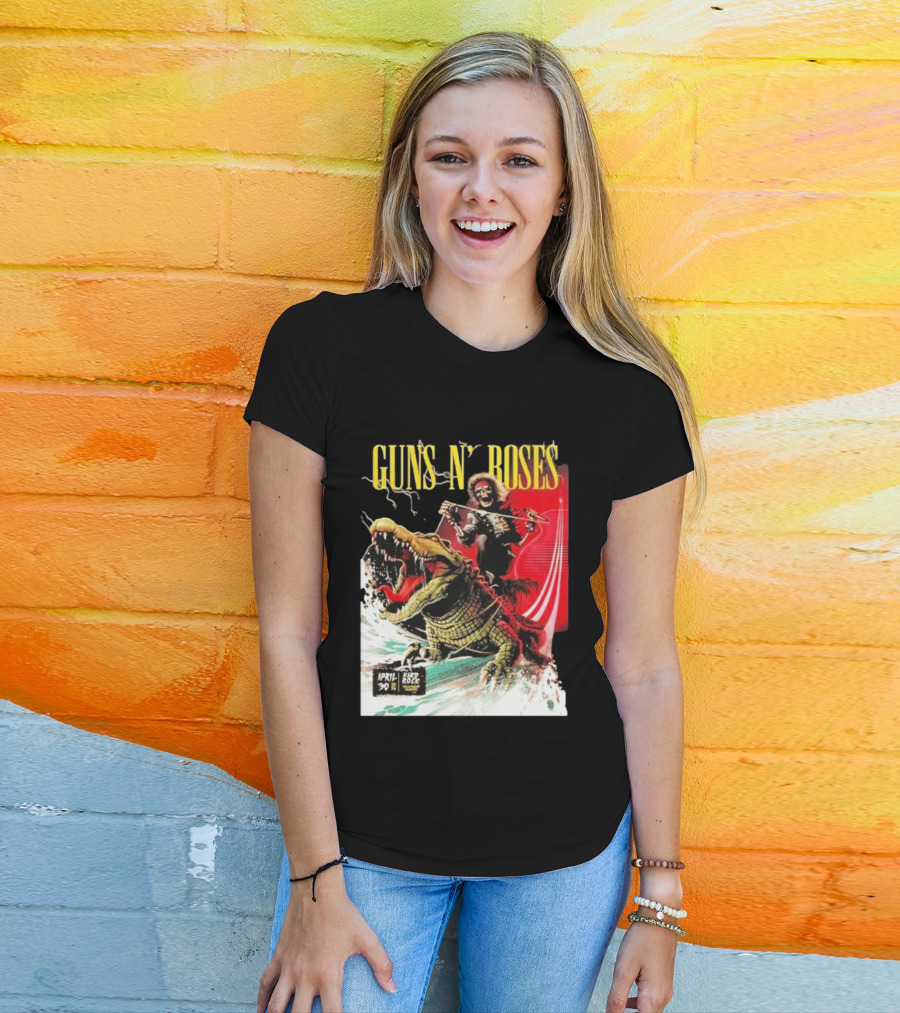 Guns N' Roses F1 Miami Grand Prix Florida 2026 Skeleton Rides Crocodile Hard Rock Live April 30 T-Shirt