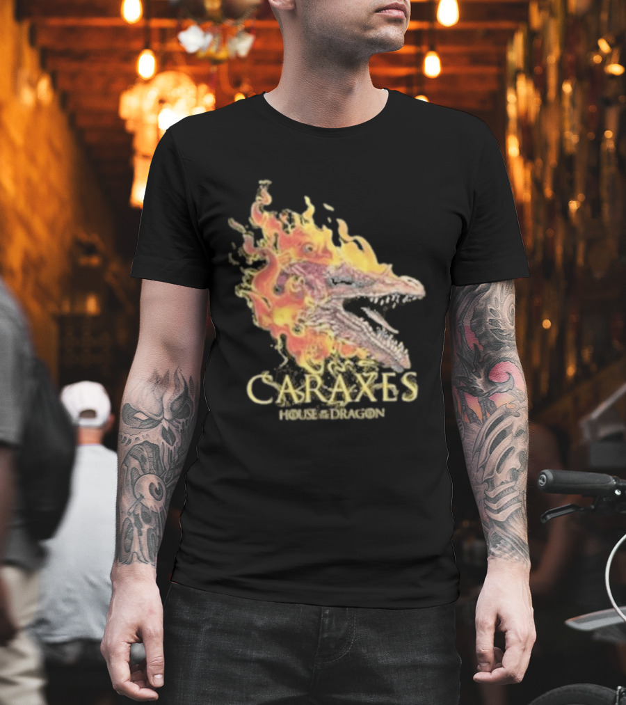 House Of The Dragon Caraxes Fiery Dragon Head T-Shirt