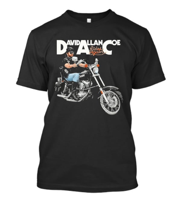 David Allan Coe Rides Again Biker Country Music Legend T-Shirt
