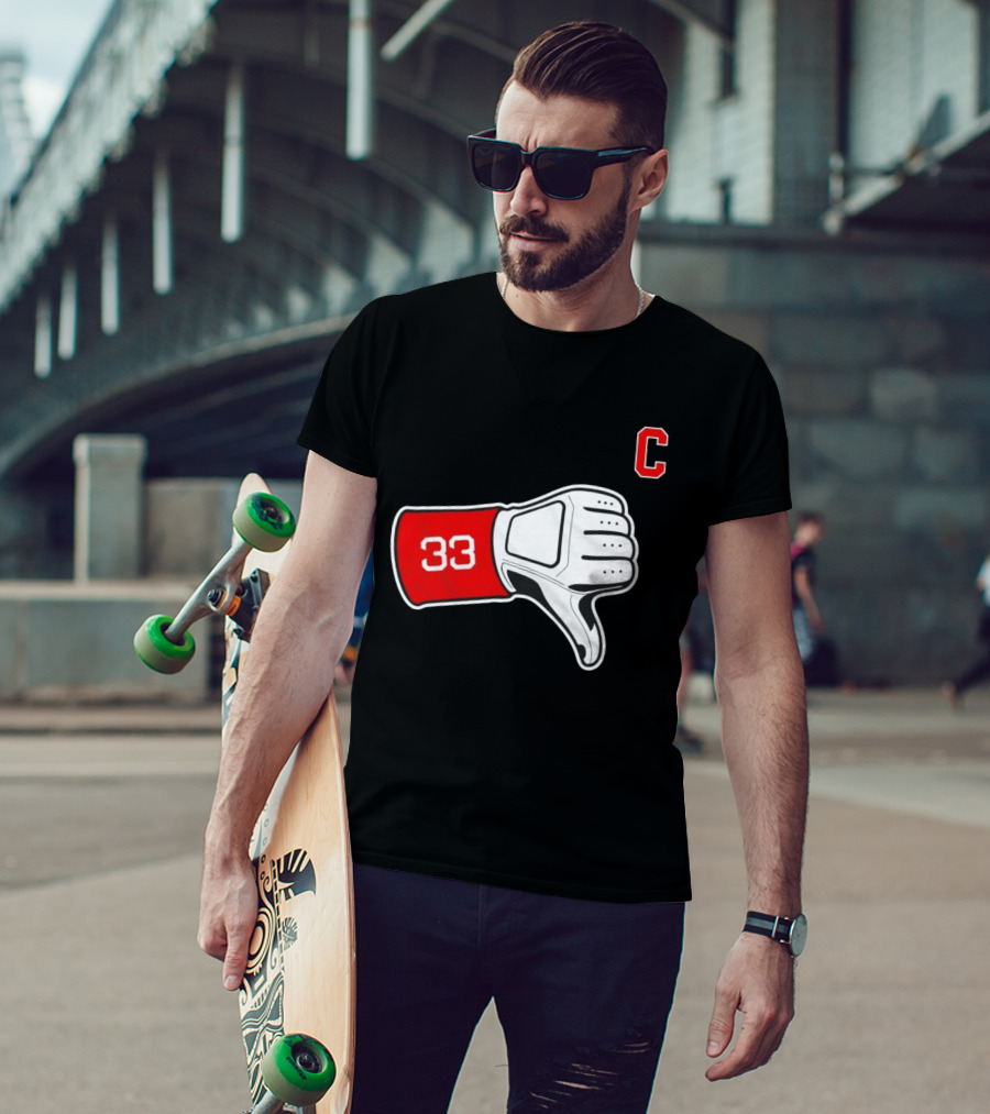 Nice Tek 33 Thumbs Down C Cleveland Guardians T-Shirt