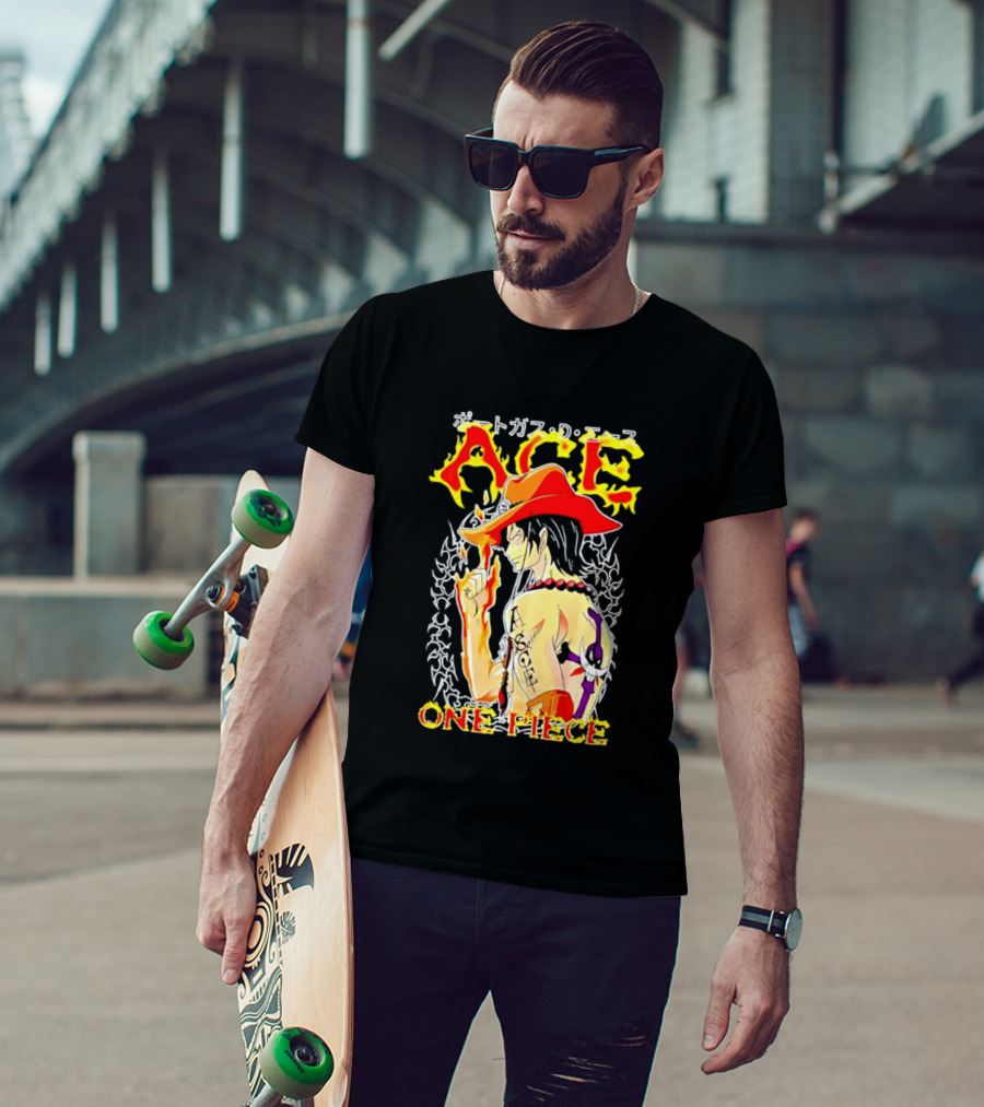 Portgas D. Ace One Piece Anime Flame T-Shirt