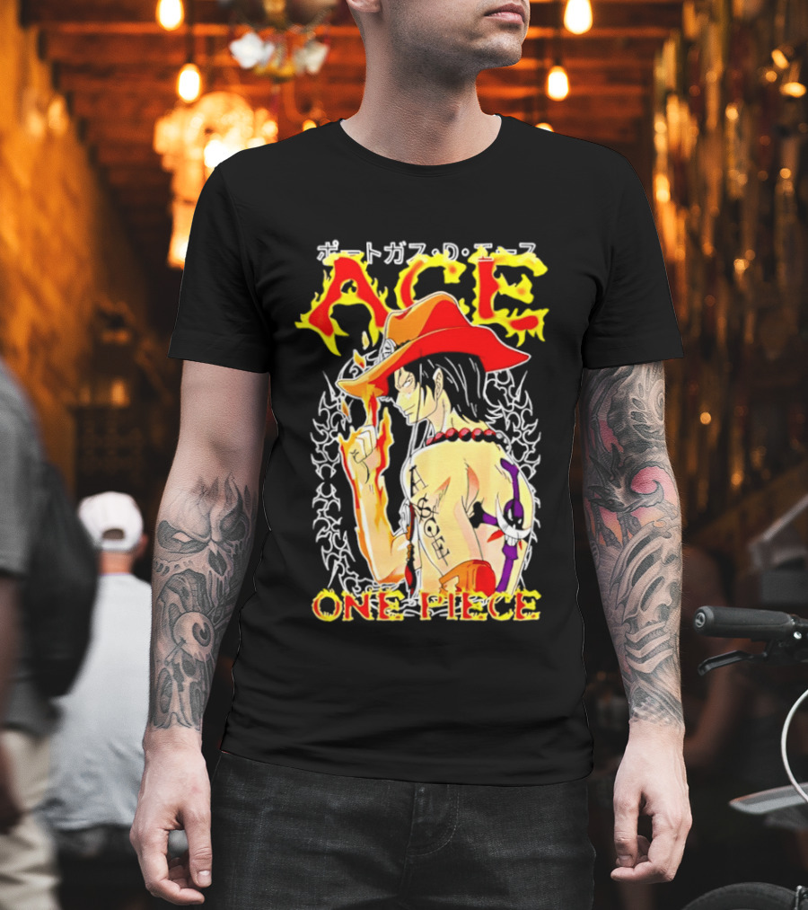 Portgas D. Ace One Piece Anime Flame T-Shirt