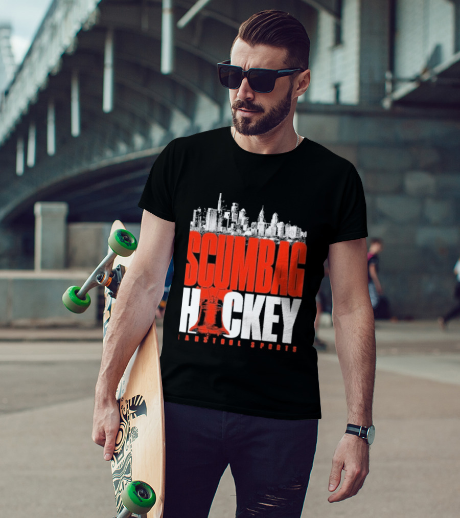 Barstool Sports Scumbag Hockey City Skyline T-Shirt