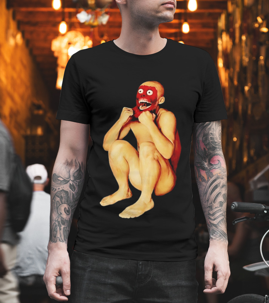 Face Off Meme Bald Character Peeling Illusion T-Shirt