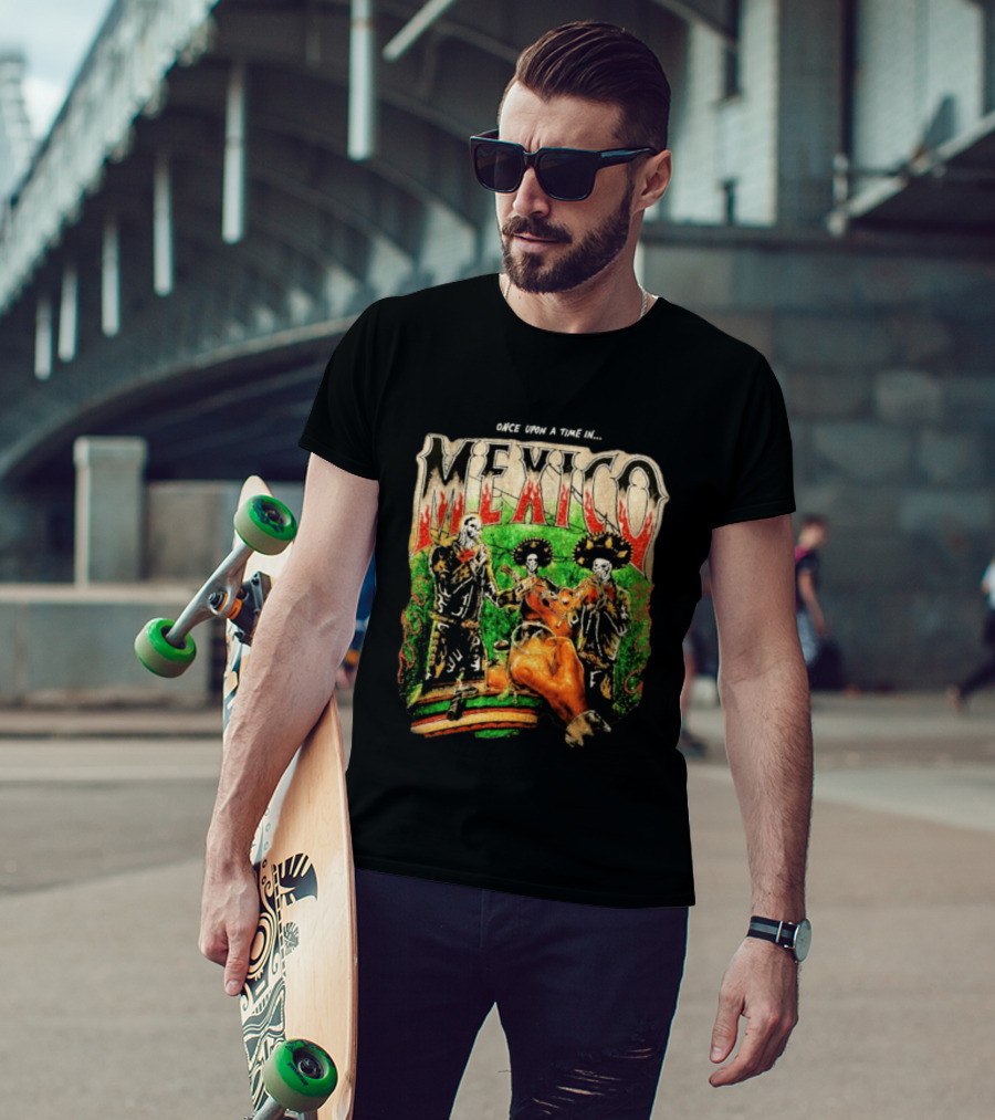Warren Lotas Mexico Day Of The Dead Mariachi Skulls T-Shirt