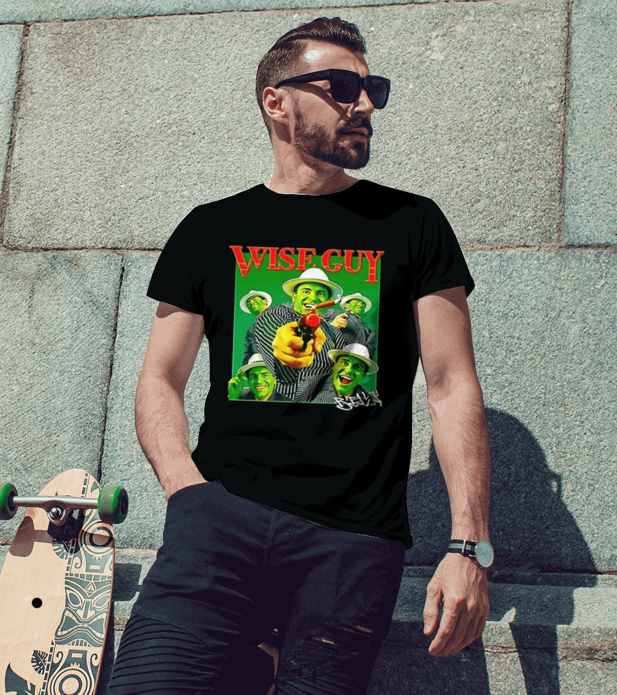 Wise Guy Billy Marchiafava Bold Green Suit And Hat Multiple Faces T-Shirt