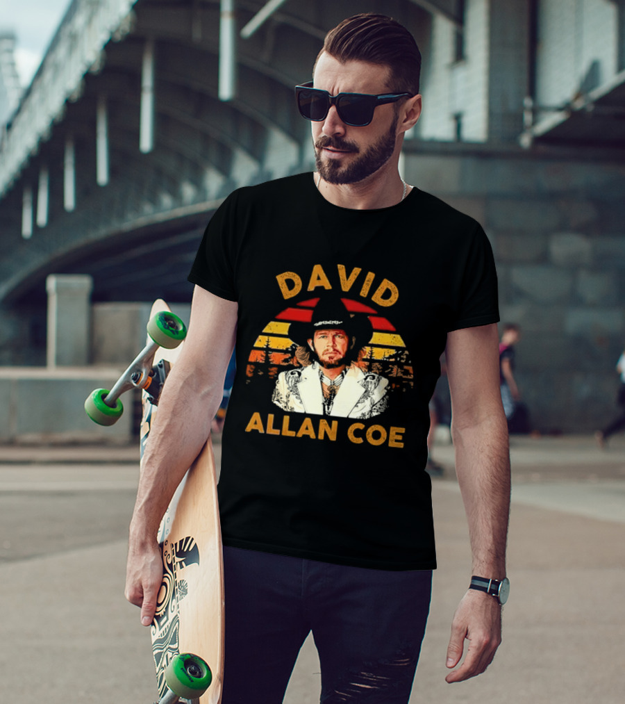 David Allan Coe Sunset Country Music T-Shirt