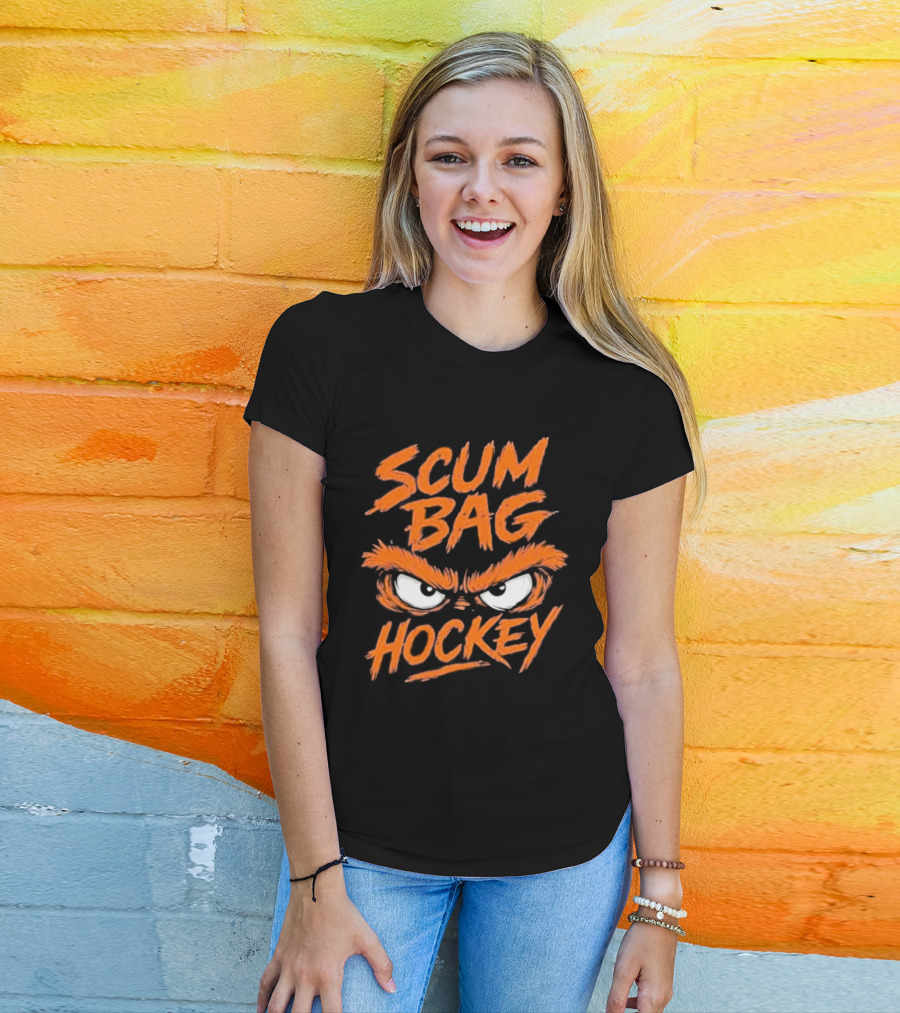 Scumbag Hockey Flyer Angry Eyes T-Shirt