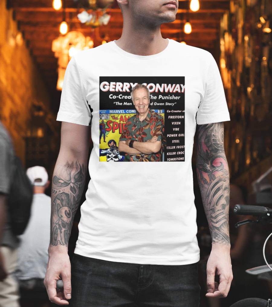 Gerry Conway Co Creator The Punisher Spider Man Comics Marvel Firestorm Vixen Power Girl T-Shirt