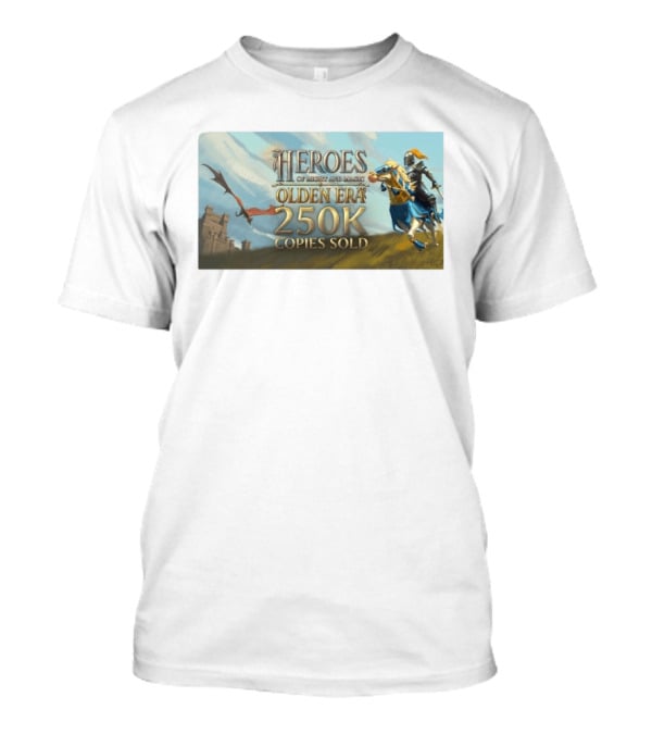 Heroes Of Might And Magic Olden Era 250K Copies Sold With Knight And Dragon T-Shirt