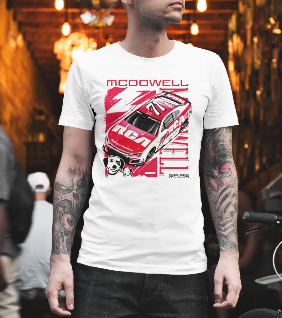 McDowell RCA 2026 Racing Car Number 34 Spire Motorsports T-Shirt