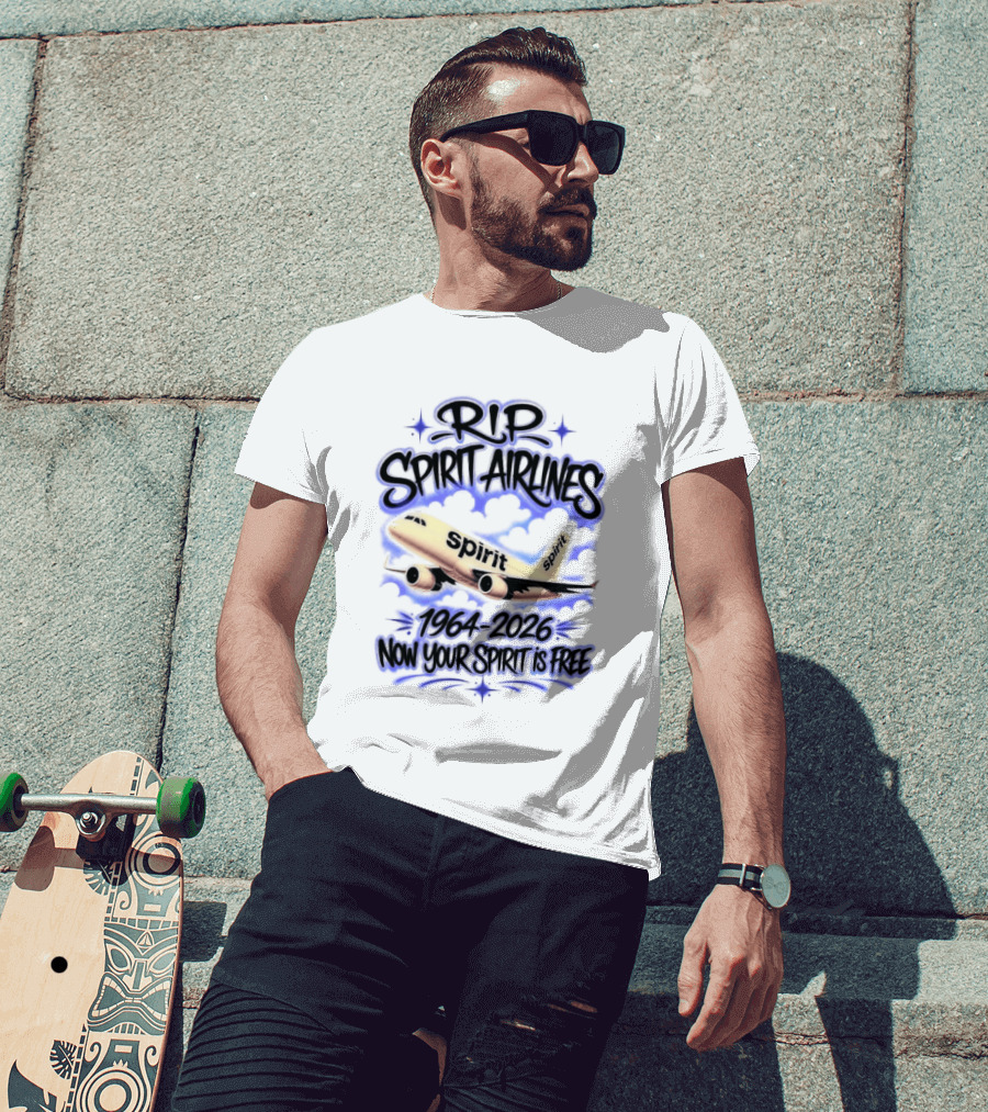 RIP Spirit Airlines 1964 2026 Now Your Spirit Is Free T-Shirt