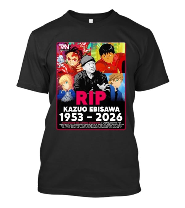 RIP Kazuo Ebisawa 1953 2026 Anime Veteran Art Director Demon Slayer Fata/Zero T-Shirt