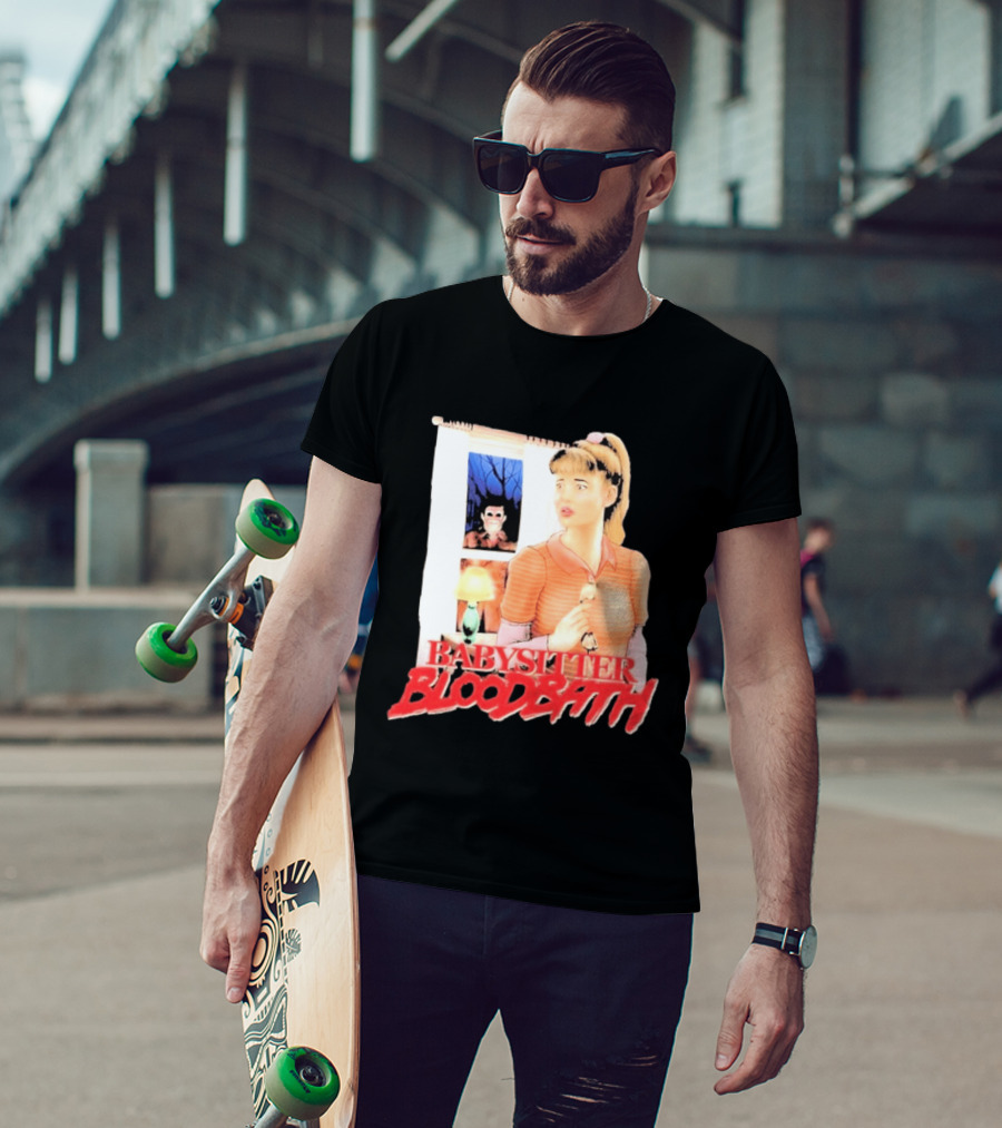 Babysitter Bloodbath Puppet Combo Novel Cover Creepy T-Shirt
