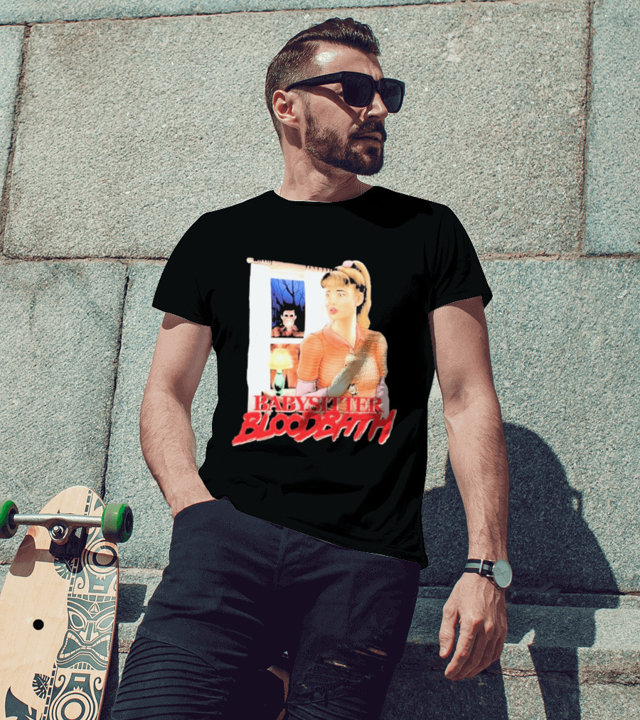 Babysitter Bloodbath Puppet Combo Novel Cover Creepy T-Shirt