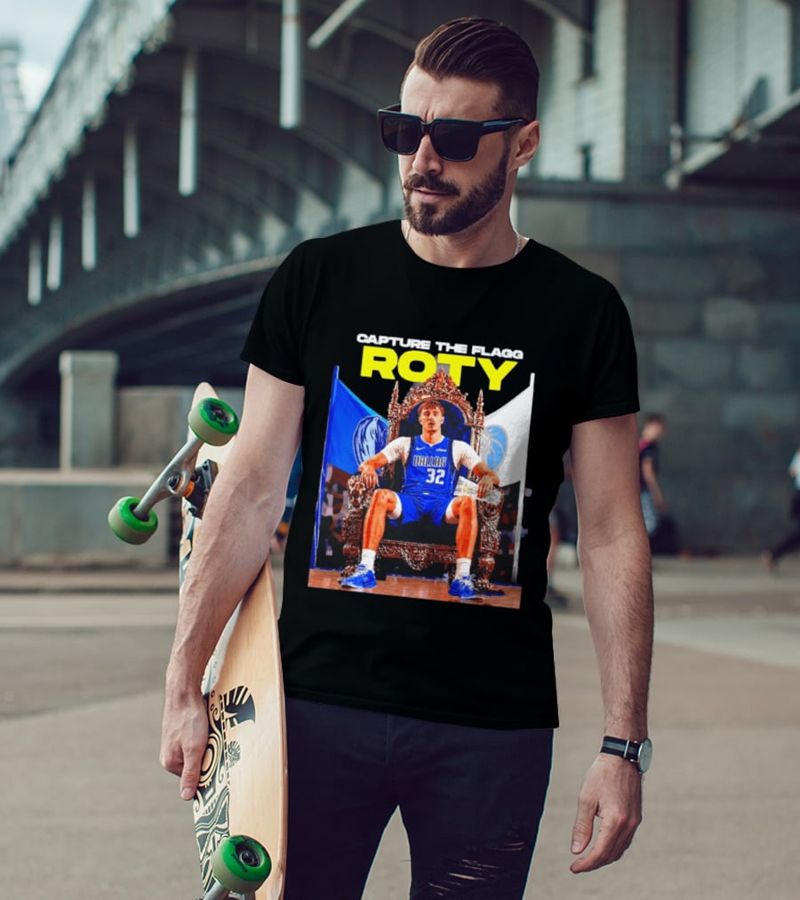 Capture The Cooper Flagg ROTY Dallas Mavericks Basketball Throne T-Shirt
