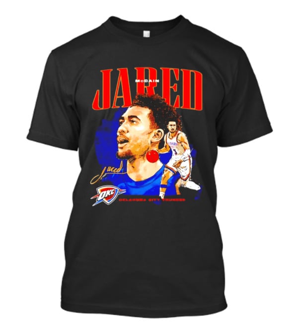 Jared McCain Oklahoma City Thunder NBA Basketball OKC Player T-Shirt